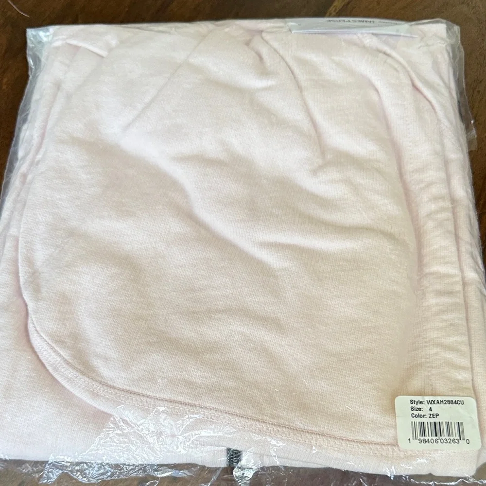 New in Bag James Perse French Terry Crop Zip Hoodie in Zephyr - Picture 2 of 3